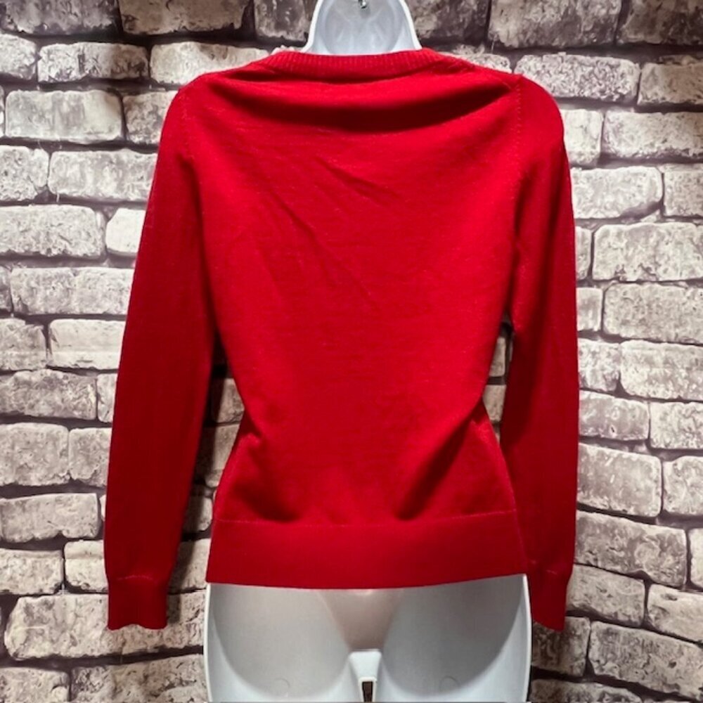 Banana Republic Red Button Down Long Sleeve Cardigan Size XSP - Picture 4 of 7